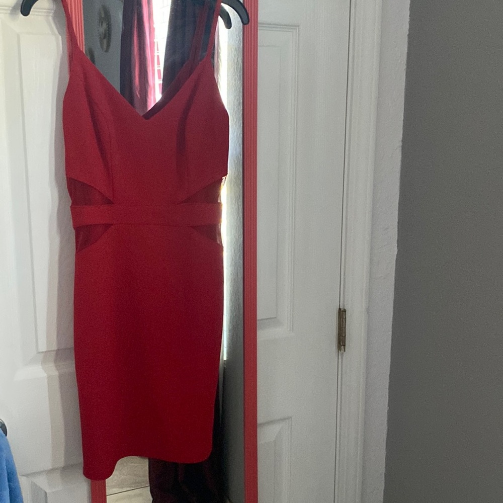 Red B. Smart dress, small mini dress